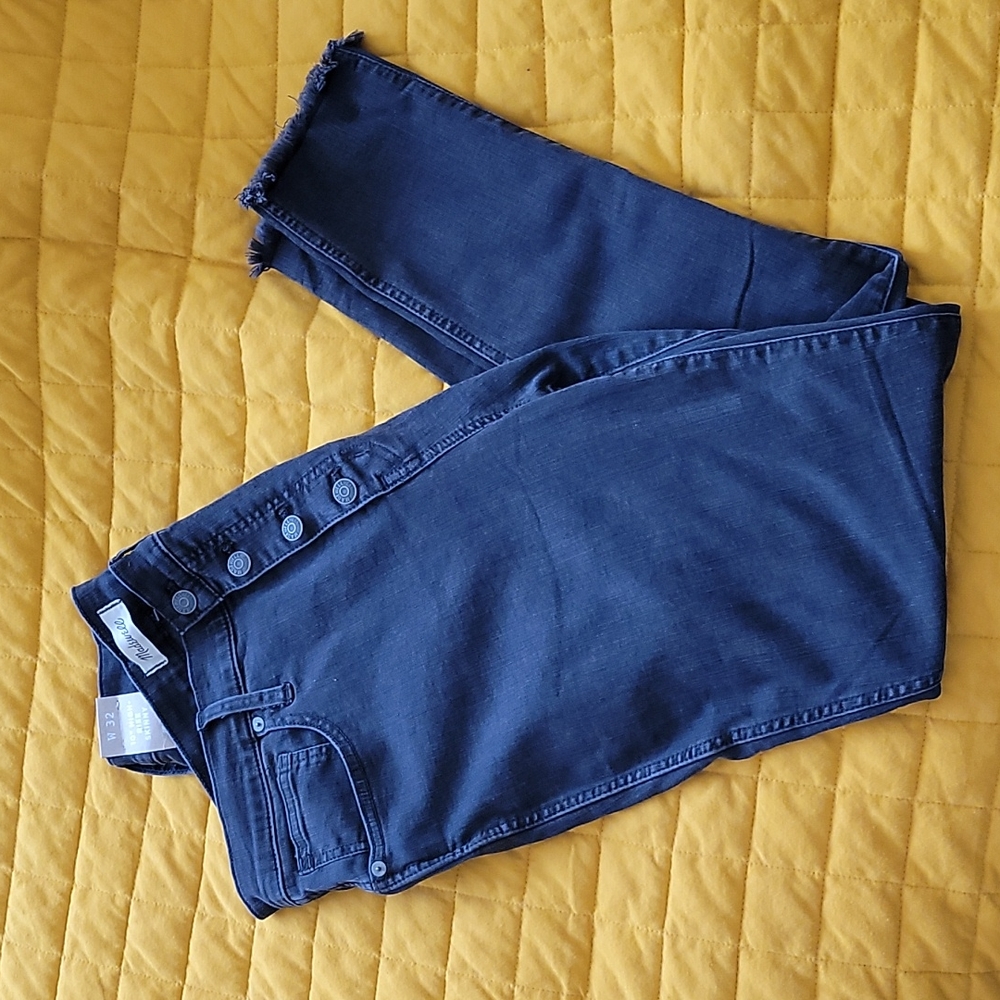 NWT Madewell washed black skinny jeans